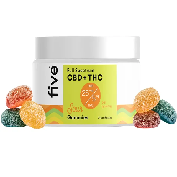 Full Spectrum CBD + THC Gummies – Five