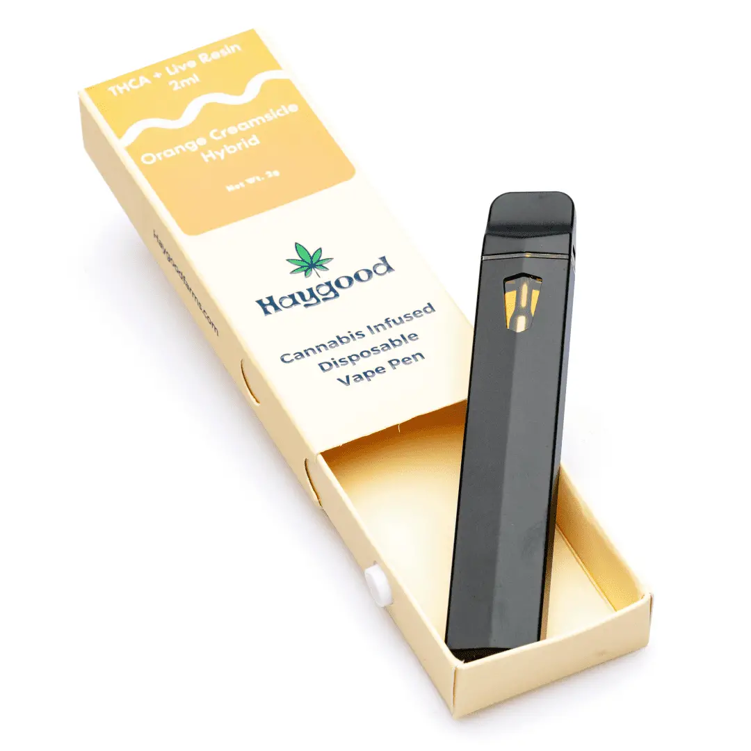Haygood THCa and Live Resin Disposable Vape – Orange Creamsicle Hybrid (2 gram)