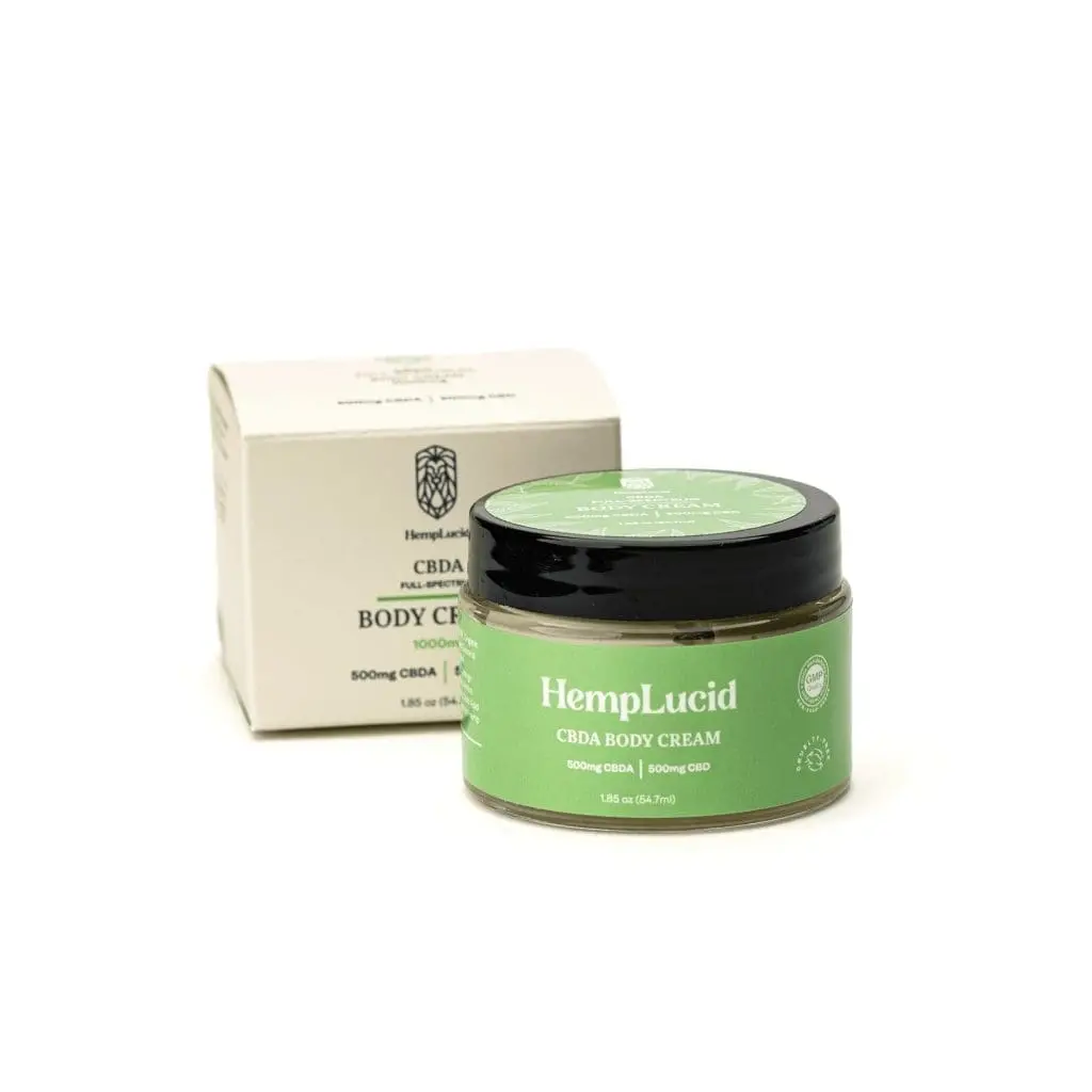 Hemplucid Topical CBDA Full-Spectrum Body Cream (500 mg CBDA + 500 mg CBD)